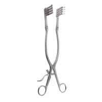 Beckman Adson Retractor, 12", 1x1 3/4", shrp, 4x4 teeth 3" from hinge to top