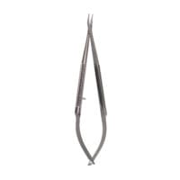 6" Micro Needle Holders - 8mm handle .4mm tips curved w/o lock